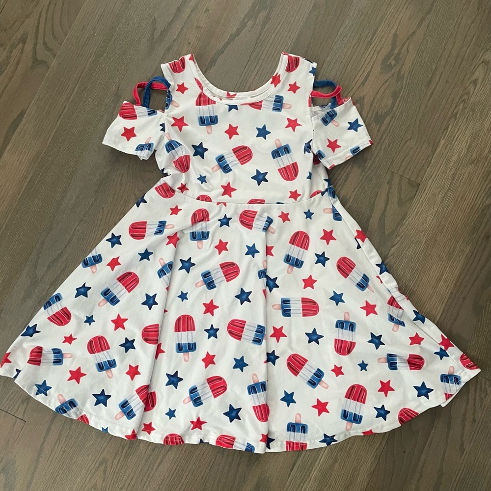 Girls Red White & Blue Dress
